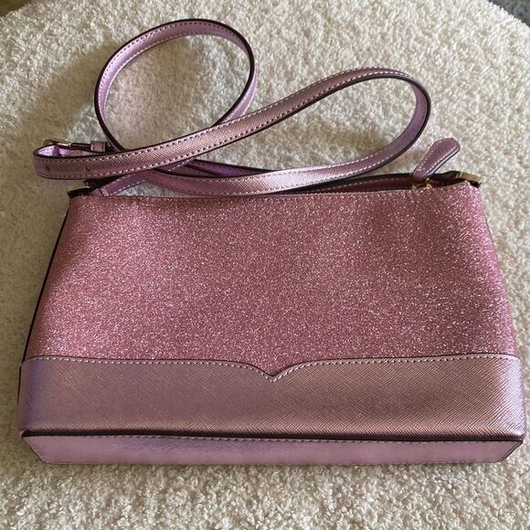 Kate Spade Lola Glitter Crossbody. Rose Pink. Adjustable Strap - Picture 2 of 6